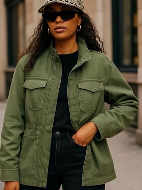 Merona Olive Green Utility Jacket Size XXL